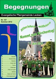 Begegnungen - Evangelische Pfarrgemeinde Leoben ...