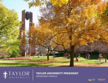 Taylor University President Opportunity Profile