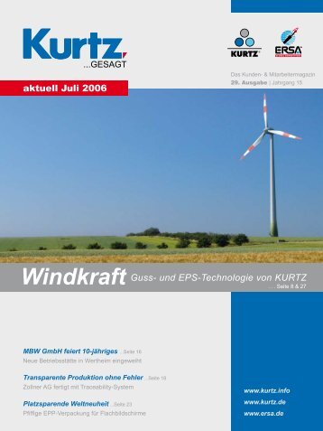 Windkraft - beim Kurtz Ersa Konzern