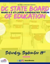 Ward 8 Democrats State Board of Education Candidates' Forum Program Book