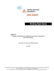 Working Paper Series - UNU-Merit - United Nations University