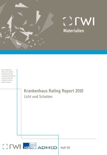 Krankenhaus Rating Report 2010 - Rheinisch-Westfälisches Institut ...