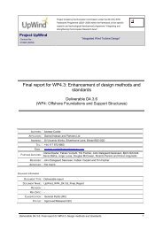 Final report for WP4.3: Enhancement of design methods ... - Upwind