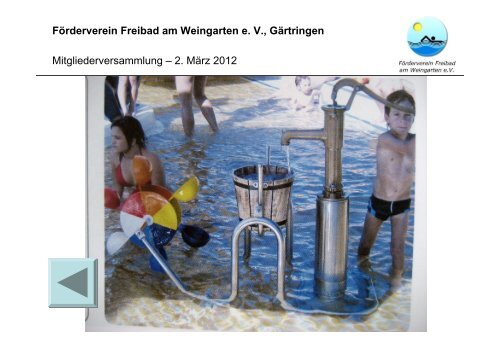 Förderverein Freibad am Weingarten e. V., Gärtringen