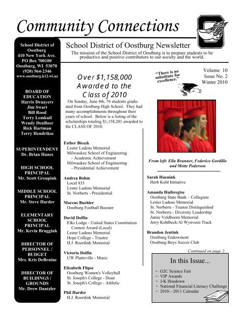 Community Connections - Oostburg School District