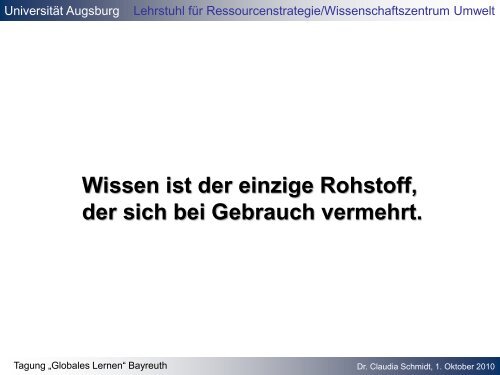 Globales Lernen durch "Stoffgeschichten" (Claudia Schmidt)