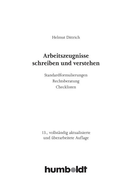 Arbeitszeugnisse schreiben und verstehen