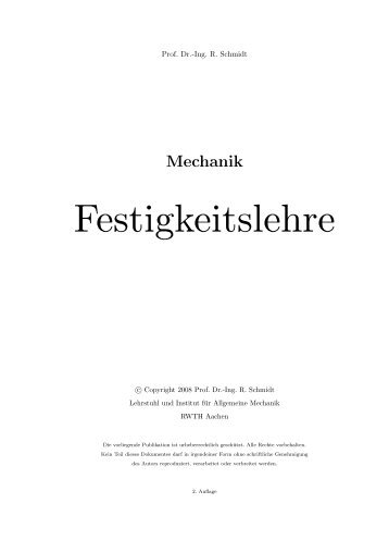 Festigkeitslehre Prof. Schmidt Kapitel 11 - Institut für Allgemeine ...
