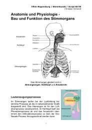 Anatomie und Physiologie - Bau und Funktion des Stimmorgans