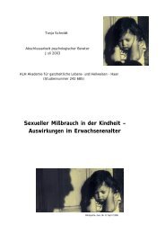 Sexueller Mißbrauch in der Kindheit – Auswirkungen im ...