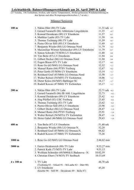Ergebnisliste (pdf) - Turnverein Lahr
