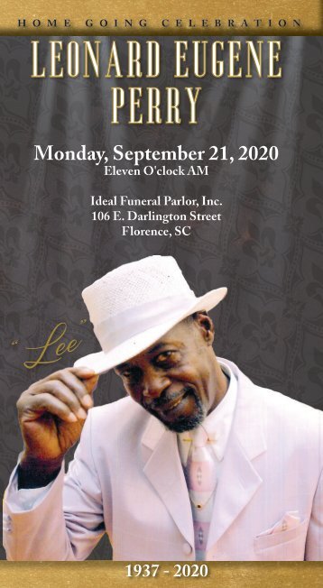 Leonard Perry Funeral Program