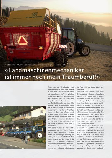 «Landmaschinenmechaniker ist immer noch mein Traumberuf!» - SCHMID ...