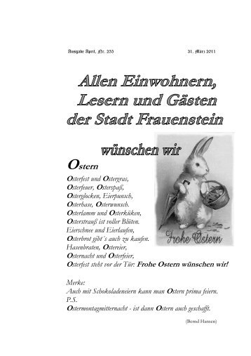 Amtsblatt Ausgabe 255 - Frauenstein im Erzgebirge