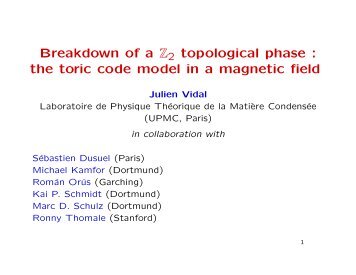 Breakdown of a Z2 topological phase : the toric code model in a ...