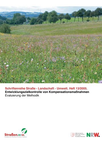 Schriftenreihe Straße - Landschaft - Umwelt. Heft 13 ... - Straßen.NRW