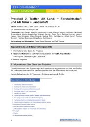 Protokoll 2. Treffen AK Land- + Forstwirtschaft und ... - Grasellenbach