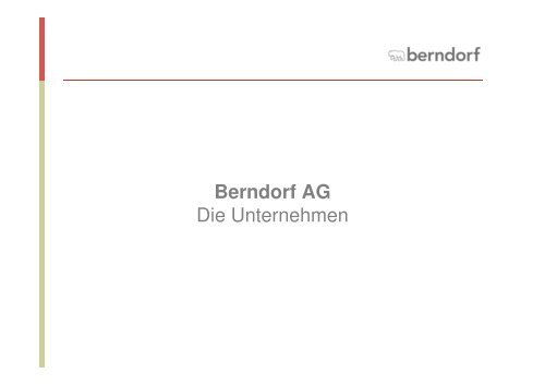 Produkte - in der Berndorf AG