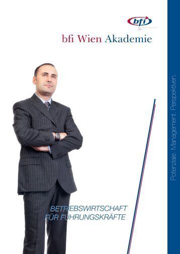 Lehrgangsfolder Akademie - bfi Wien