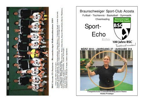 Sport - Echo Nr. 314 März 2010 - BSC-Echo.de