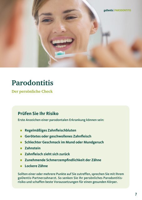 Broschüre Parodontitis Früherkennung 2017