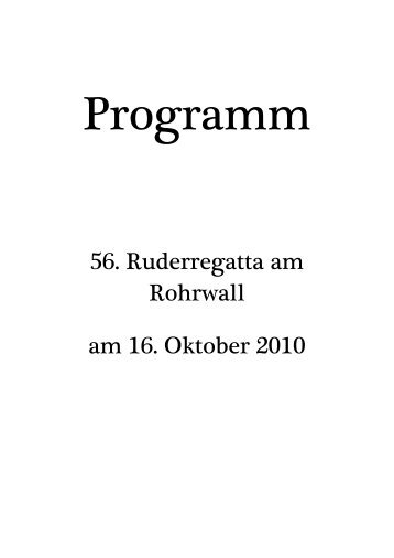 Regattaprogramm - Rudergemeinschaft Rotation Berlin e.V.