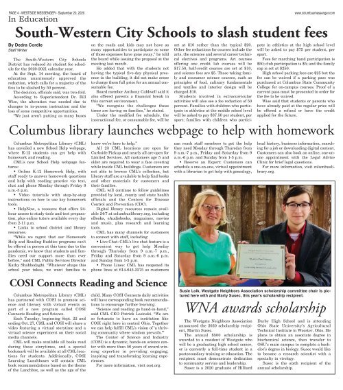 Westside Messenger - September 20th, 2020