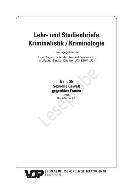 Sexuelle Gewalt gegen Frauen - Leseprobe