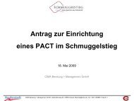 Antrag zur Einrichtung eines PACT im Schmuggelstieg