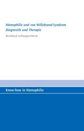 Hämophilie und von Willebrand-Syndrom Diagnostik und Therapie ...