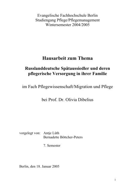 Hausarbeit ambulante pflege hausarbeit anti bias ansatz