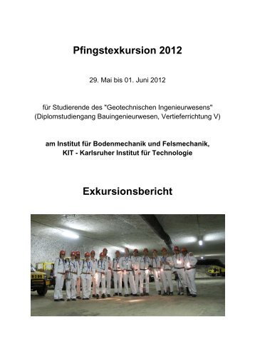 Pfingstexkursion 2012 Exkursionsbericht - IBF