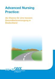 Advanced Nursing Practice: die Chance für eine bessere - DBfK