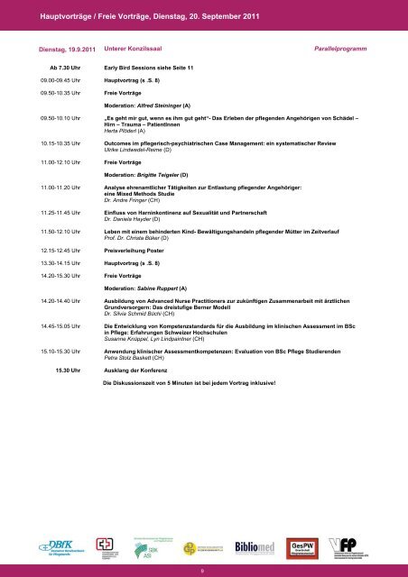 3-Länderkonferenz Pflege und Pflegewissenschaft - Amiando