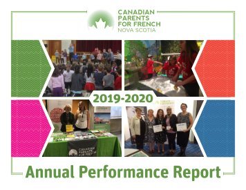 CPF Nova Scotia Annual Performance Report 2019-2020