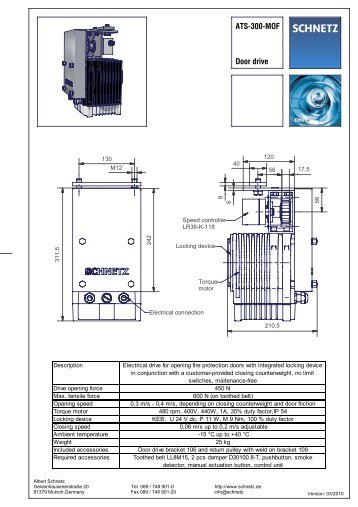 ATS-300-MOF Door drive - Albert Schnetz