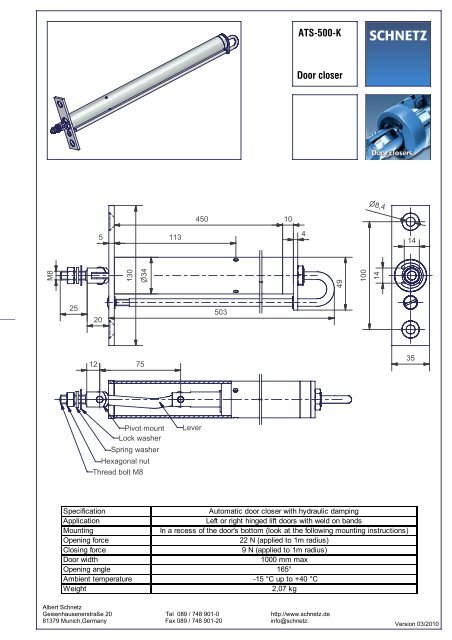 9963 01 Se Briton Silver Fire Door Suitable Door Closer Rs Components