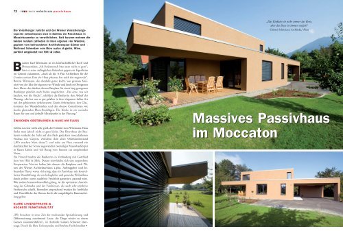 Massives Passivhaus im Moccaton Massives Passivhaus im ... - a-plus