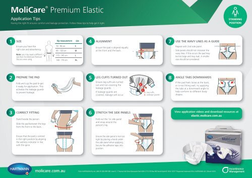 MoliCare Premium Elastic Application Tips