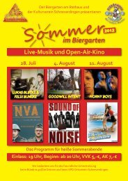 Samstag, 4. August, ab 20 Uhr - Kulturverein Schneverdingen eV