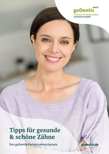 Broschüre Tipps für gesunde schöne Zähne 