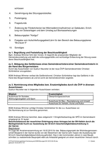 Niederschrift - SPÖ Kuchl