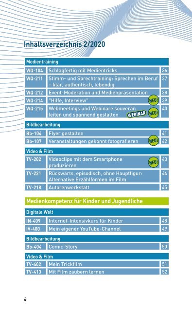 Veranstaltungsprogramm des MKZ der LMS 20/2