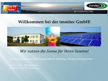 Willkommen bei der immitec GmbH!