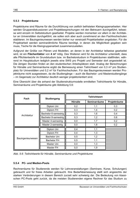 Bauwesen an Universitäten und Fachhochschulen