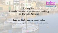 Se alquila este apartamento de 2 dormitorios con vistas al mar en Port Adriano en El Toro. (AP0029)
