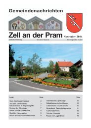 Ausgabe November 2004.pmd - Gemeinde Zell an der Pram