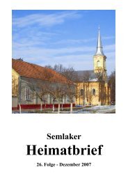 Semlaker Heimatbrief - HOG Semlak