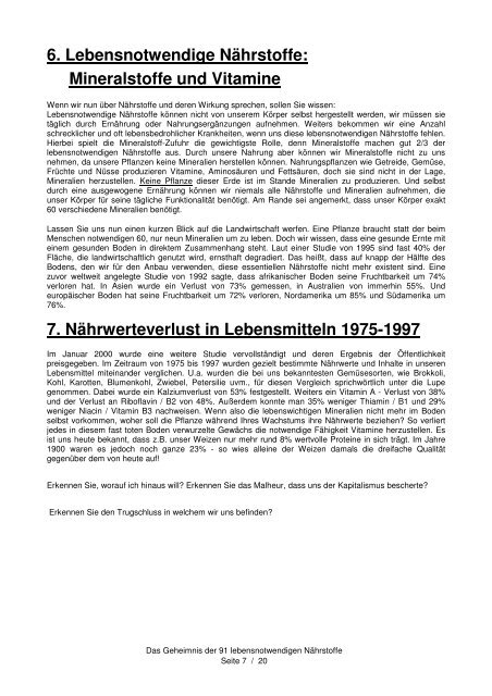 Das Geheimnis der 91 essentiellen Nährstoffe