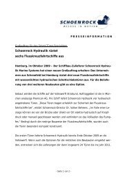 Schoenrock Hydraulik rüstet sechs Flusskreuzfahrtschiffe aus